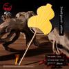 Lantern Gourd Fan with Blank Fan Surface for Hand-Painted Traditional Chinese Painting, Colored Rice Paper Small Round Fan, Creative Irregular-Shaped