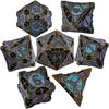 Metal coc running dice dnd dragons and dungeons multi-faceted rpg dice cthulhu d20 настольная игра