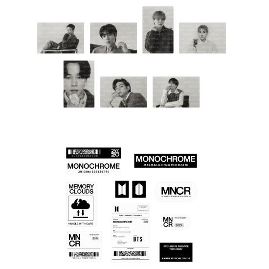 Набор наклеек BTS MONOCHROME Купить дешево на Joom