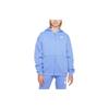 Nike Solid Color Hooded Fleece-Lined Loose Casual Jacket Kids Jackets Polar-Blue FD2931-450