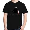 Funny Cat With Knife Hallow Pew Pew Cat Fashion Tees Tops Summer Cotton New Shirts And Tshirts Unisex Oneck Print T Shirt