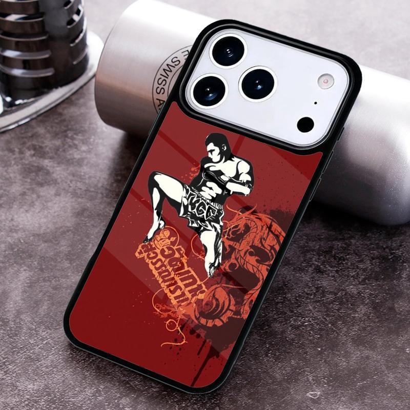 Чехол для телефона Муай Тай для iPhone 17 16 15 Pro Max Air 14 13 12 11 Plus Ударопрочный Чехол Capa