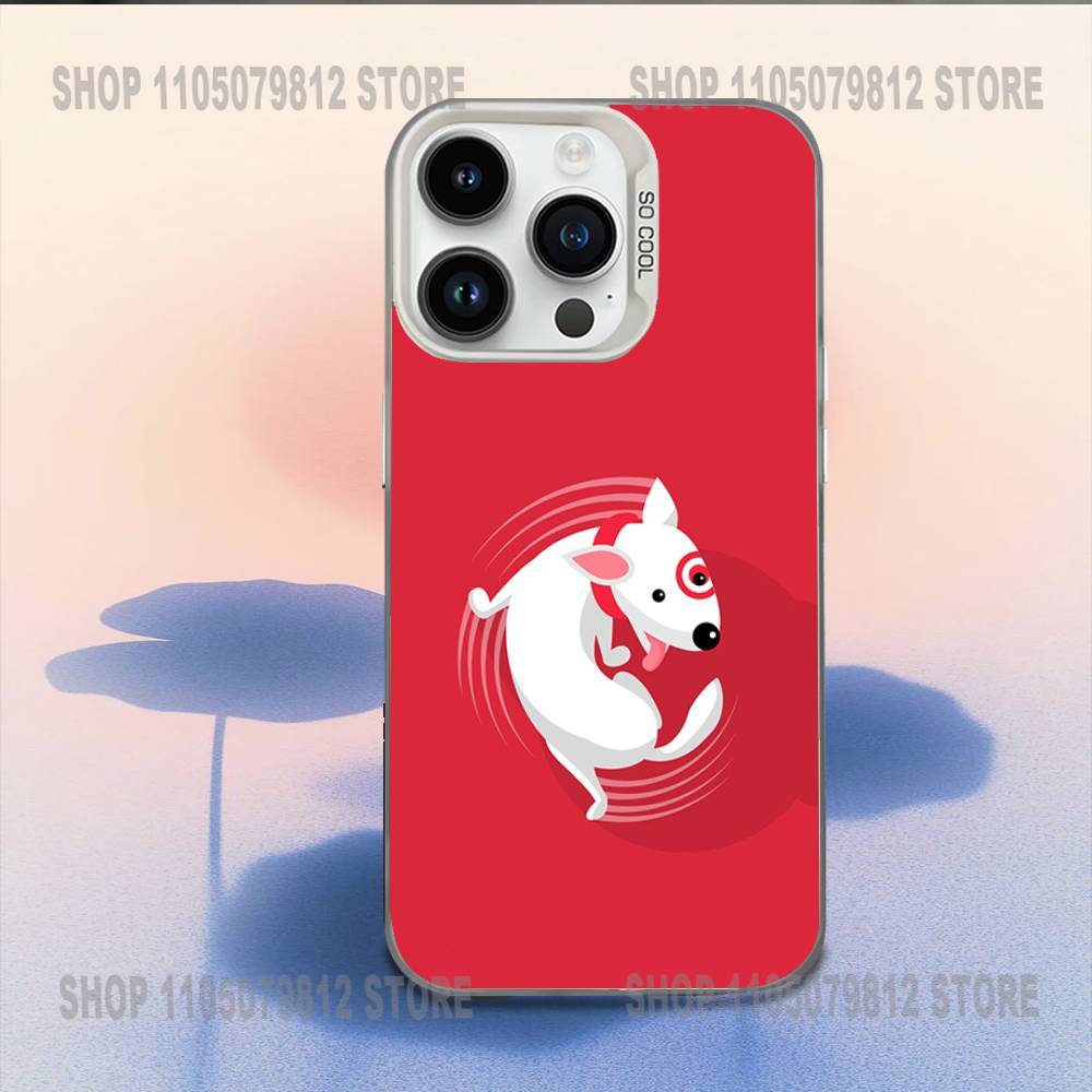Забавный чехол для телефона с собакой Бультерьер для iPhone 16,15,14,13,12,11,Mini,Pro,E,MAX Белый Конфетный Матовый Ударопрочный Чехол