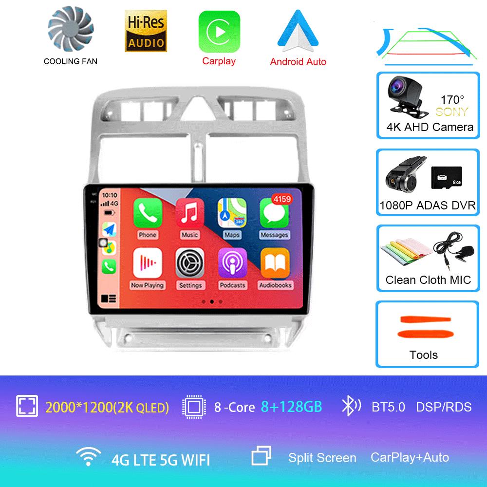 Car Radio Android 14 For Peugeot 307 1 2001 - 2008 Multimedia Video Player Navigation GPS No 2din 2 Din DVD