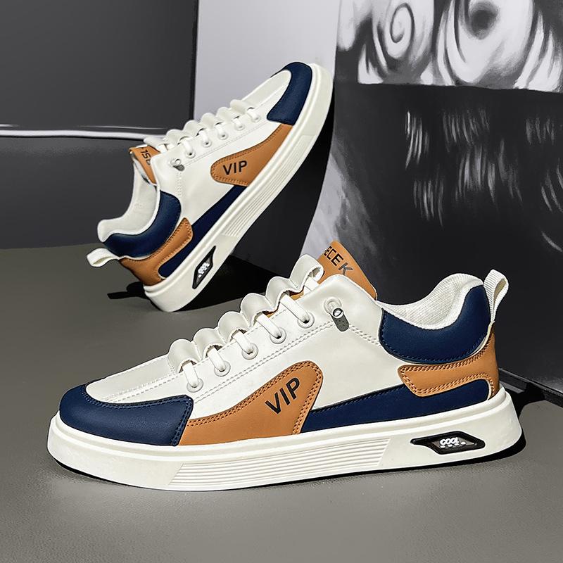 Мужская повседневная обувь из дышащей белой кожи на плоской подошве, модная обувь для вождения, ходьбы, скейтбординга, теннисные туфли для мужчин