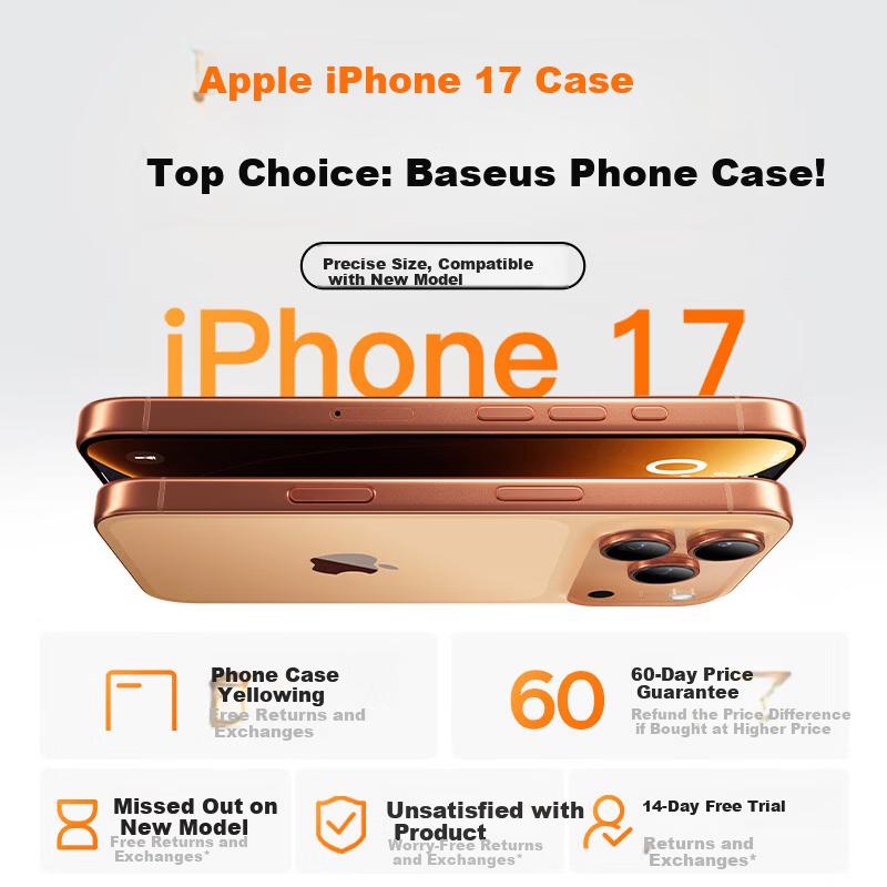 Baseus Ice Crystal High Transparency Soft Edge Non-Damaging iPhone 17 Pro Max Case Full Coverage Transparent Silicone Shockproof Cover for 17 Pro Max