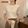 Bottom T-Shirt for Women Summer Slim Loose Round Neck Bottom Shirt Short Sleeve Knitwear