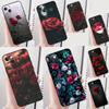 Красная Роза Цветок Чехол для Телефона Для iPhone 16 Pro 15 Pro 11 13 14 Pro Max 12 Mini XR 16 15 Plus 16e Защитная Крышка