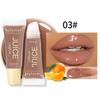 Блеск для губ с эффектом увеличения 'Glitter Plumping Lip Gloss' Желе Клубничный Увлажняющее средство Фруктовое масло для губ Прозрачный Гель-тинт для губ с эффектом объема Мягкий тюбик Макияж Уход за губами
