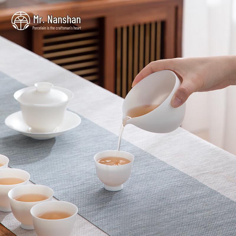 Nanshan Mr. White Porcelain Kung Fu Tea Set - Bell Design