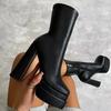 35-43 Large Women's Shoes Super High Heel Platform Short Boots Women's Spring and Autumn Elastic Tight Boots