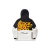 Li Ning X Steven Harrington Collaboration Skateboard Series Patchwork Letter Hoodie Zipper Unisex Upperwear Black Off-White AFDT903-1