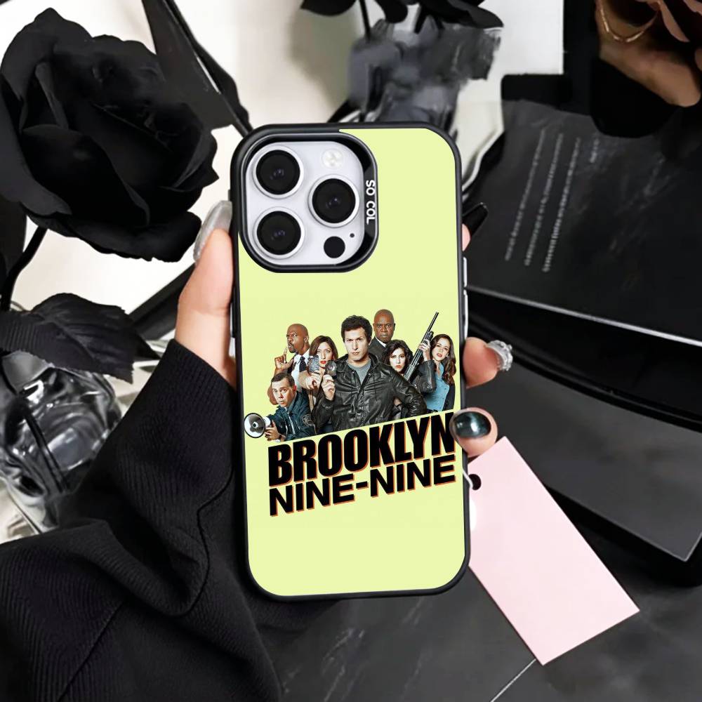 TV B-Brooklyn N-Nine 99 Phone Case For iPhone17,16,15,14,13,12,11 Plus,Pro Max Colored Silver Plated Inside Cover
