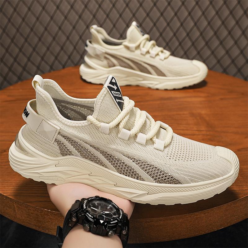 Модные новые мужские повседневные спортивные туфли, дышащие, Fly Woven, повседневные кроссовки для бега на открытом воздухе, нескользящие, износостойкие, баскетбольные, теннисные туфли