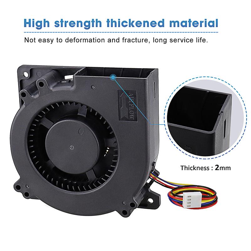 Gdstime 12032 DC 12V 4-контактный FG PWM Функция Двойной шарикоподшипник 120 мм 120x120x32 мм 12 см Центробежный турбинный вентилятор охлаждения