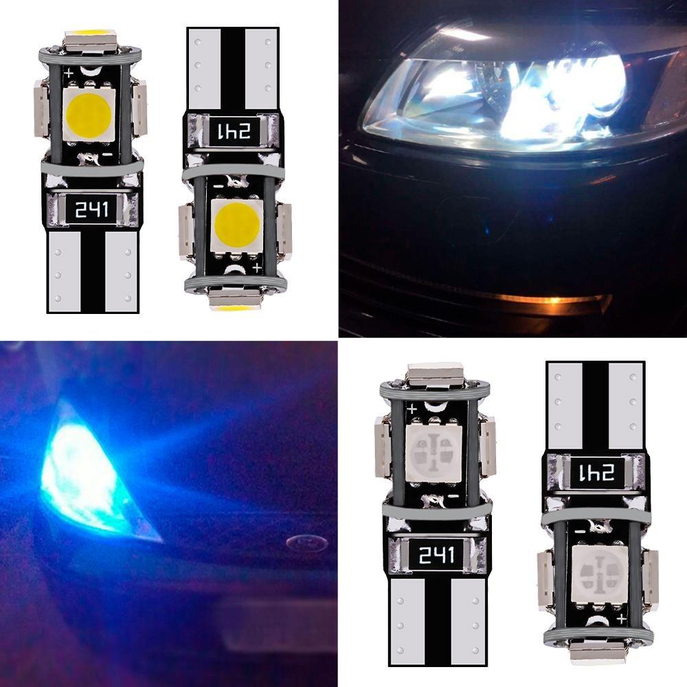 Canbus Белый Синий Красный Желтый Зеленый T10 5smd 5050 Светодиодный Автомобильный Свет W5w 194 241 Лампы с ошибками