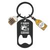 DIY Bottle Opener Keychain Stainless Steel Keyring Presents Father's Day Gifts