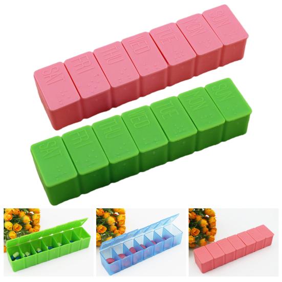 Чехол для таблеток, портативный для офиса, пластиковый, 7 сеток, прямоугольный чехол для планшетов, разделитель, практичный, влагостойкий, можно использовать повторно