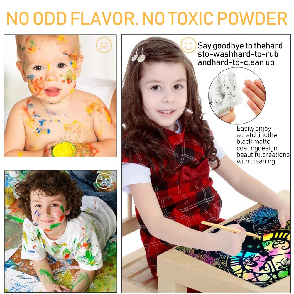 Colorful Scratch Sheet Easy Lightweight Scratch Paper Set Environment Friendly for Festival Decoration