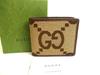 Authentic JUmbo GG Canvas Brown Leather Bifold Bill Wallet #805 Refurbished