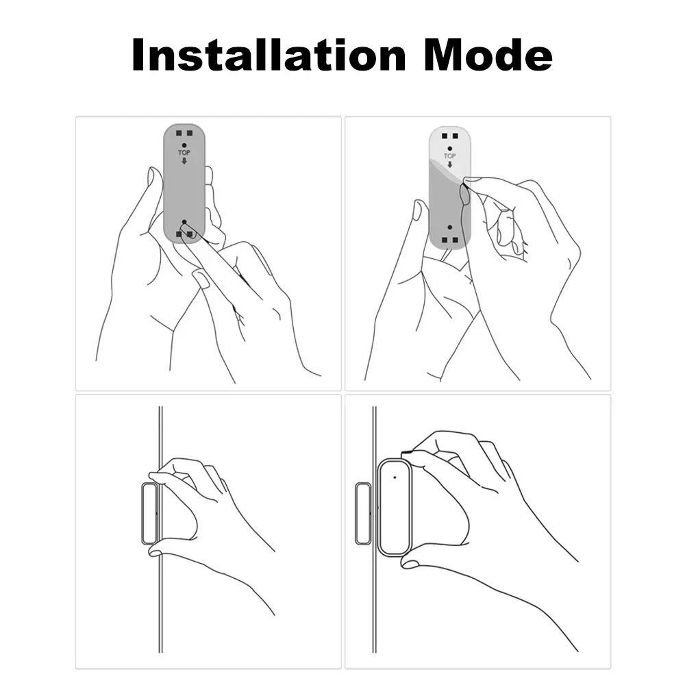 Security Protection Zigbee Door Sensor Contact Detection Open Closed Detector Smart Home