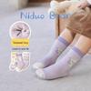 Nidoxiong Утолщенные хлопковые носки на флисовой подкладке до середины икры для девочек