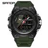 Sanda Men's Multifunctional Waterproof Luminous Military-Style Outdoor Sports Electronic Watch