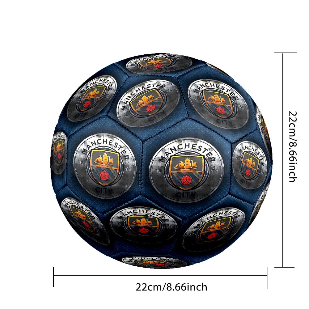1pc Manchester City Crest Snowscape Size 5 Soccer Ball PVC Football Sports Matches Training Outdoor Games Beach Elastic Balls 070120