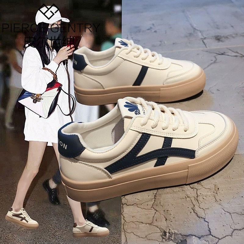 Popular Little White Shoes Summer Women's 2024 Autumn New Breathable Thick Baseplate Shoes Retro Casual Sports Chic Shoes