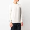 Polo Ralph Lauren Solid Color Logo Embellished Long Sleeve T-Shirt Men Tops White 710744679031-PANNA