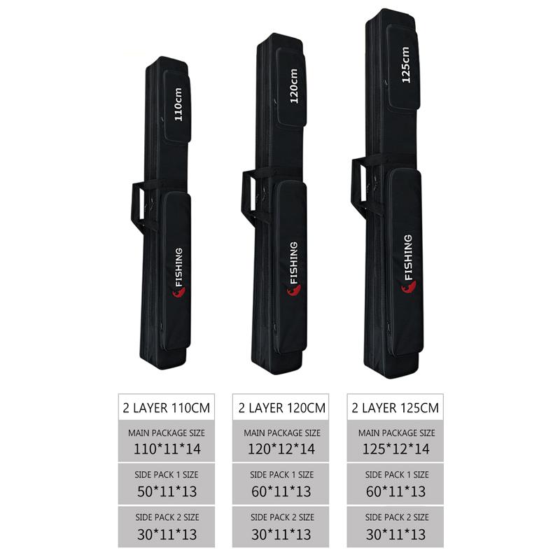 Портативная многофункциональная сумка-переноска для рыбалки, холст 110/120 см, сумки для удочек, двух-/трехслойный чехол для хранения для Pesca XA143G