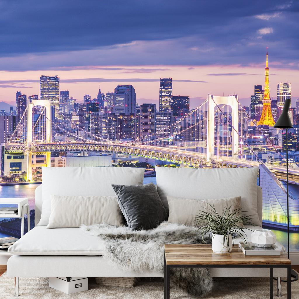 Photomural Rainbow Bridge In Tokyo  Non-Woven 104x70.5