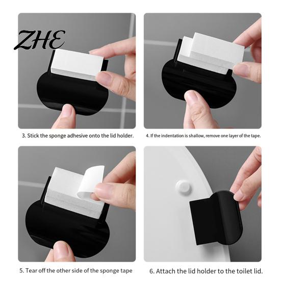 Bathroom Essentials 2Pcs Toilet Seat Lift Handle, Avoid Touching Self-Adhesive Lid Adhesive Handle Lifter, Cover Tab Tool, Accessories Universal