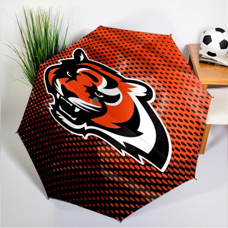 Cincinnati-Bengals Helmet Umbrella 8-Frame for Travel, Camping, Casual Lightweight Portable Umbrella, Essential for Every Family Holidays Gift