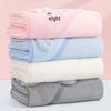 Baby Hooded Bath Towel with Cartoon Embroidery - Soft, Absorbent Coral Fleece Swaddle Cape
