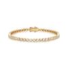 LUNNE Серебро 925 Полная закрепка Танцующий бриллиант Браслет #LSB26