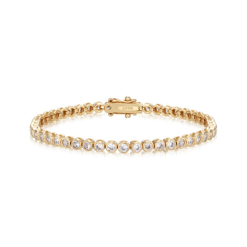 LUNNE Серебро 925 Полная закрепка Танцующий бриллиант Браслет #LSB26