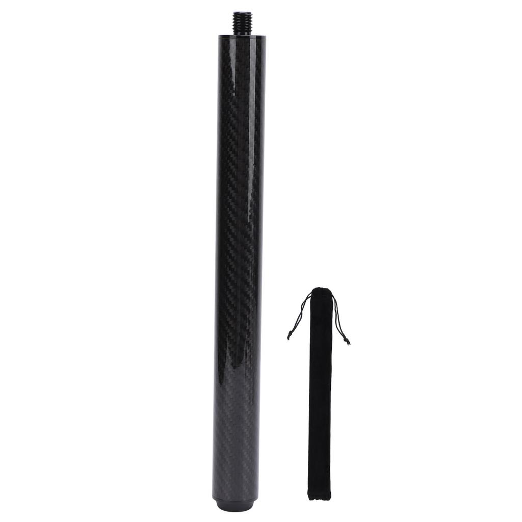 12 Inch Pool Cue Joint Extender with Bumper Billiard Stick Extension Carbon Fiber Tube for PERI