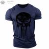 Men's T-shirt 3d Printed Military Patriotic Skull O-neck T-shirt, Oversized T-shirt, Short-Sleeved T-shirt, Men's Sportswear Top