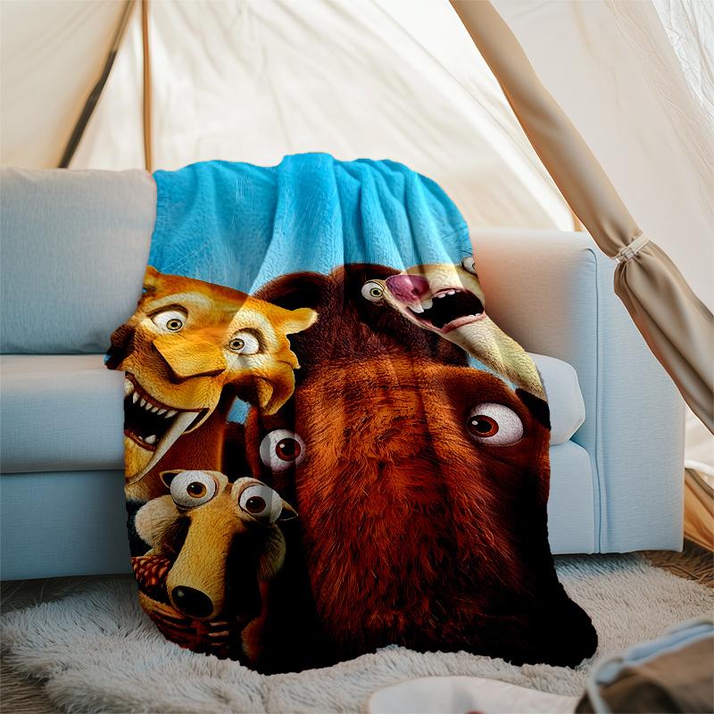Ice Age Continental Drift1 printed throw blanket—lightweight,soft,warm;versatile blanket for all seasons—perfect as &air-conditioning throw,nap blanke