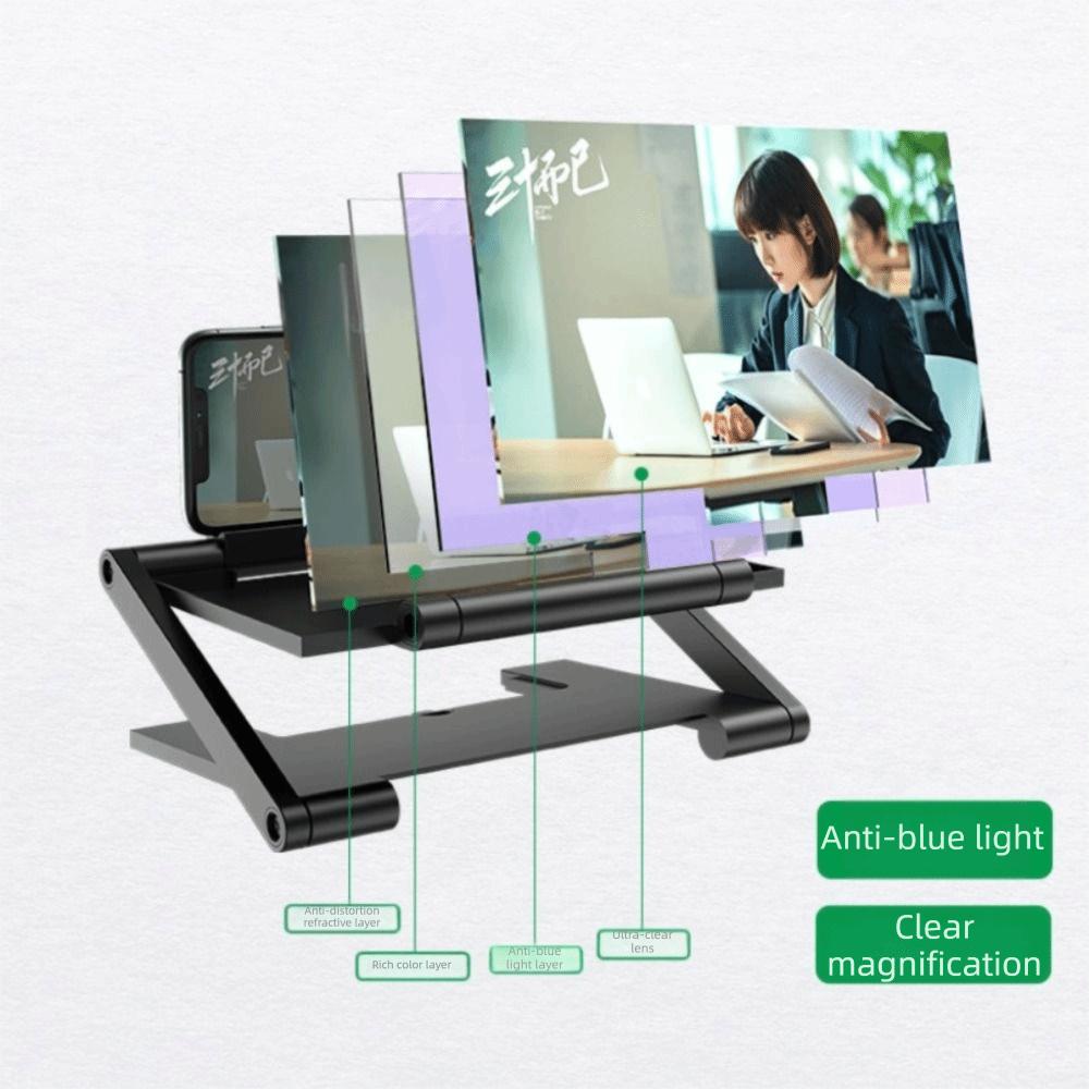 HD Cell Phone Screen Amplifier Enlarged Screen Screen Enlarge Magnifier Portable Phone Holder
