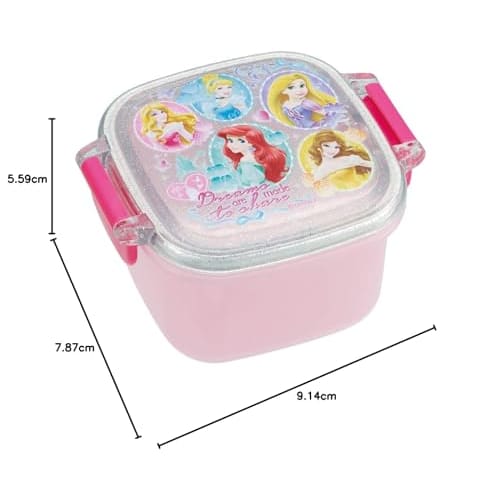 Skater Bento Box, Side Dish Container, 160ml, Disney Princess Design, for Girls, Made in Japan, RC1A-A