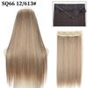 MISS WIG Synthetic Invisible Fish Wire No Clip Wavy Hair Extensions Long Hairpiece Natural Black Brown Blonde for Women Fake Hair Piece