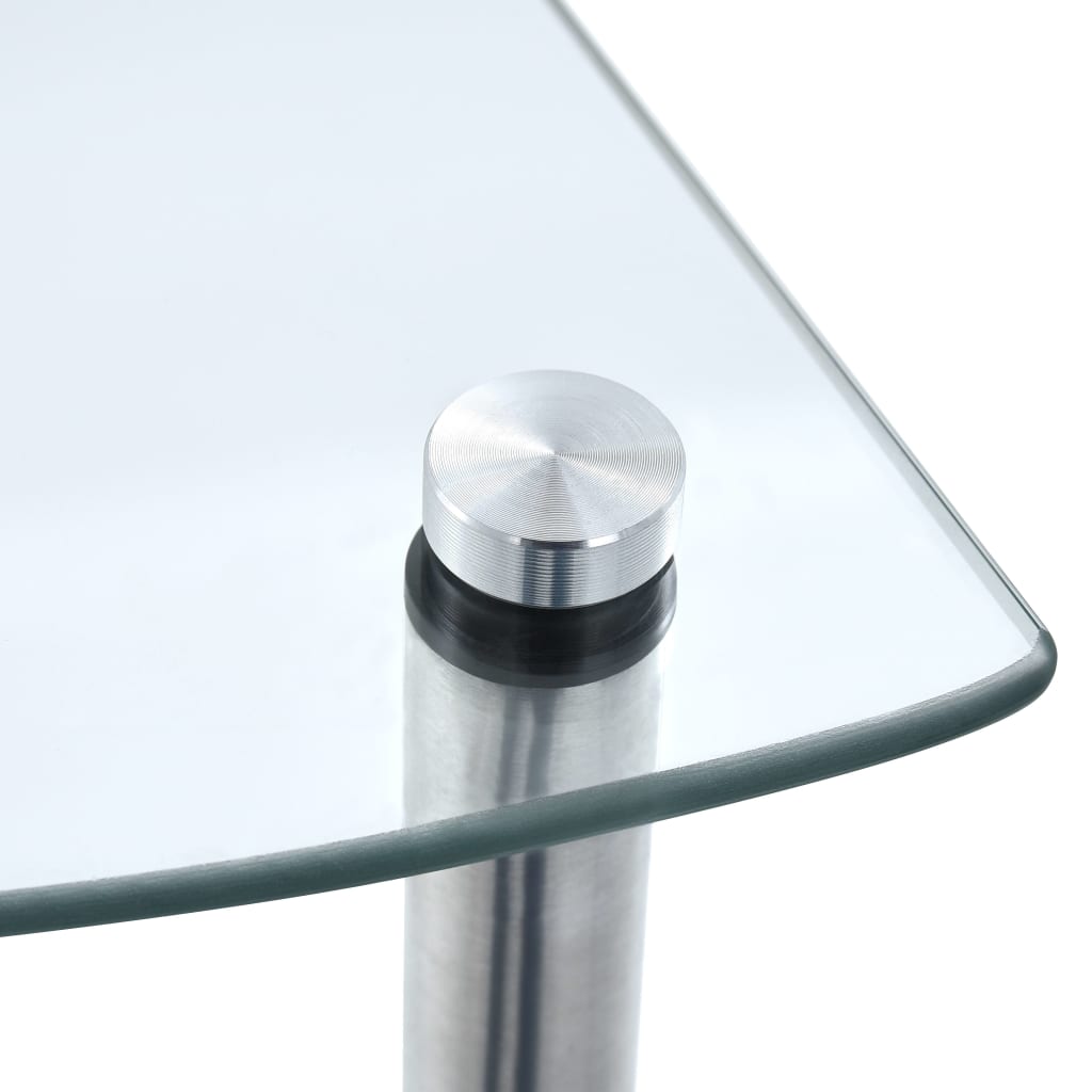 3 Shelf Transparent Display Shelf 30 x 30 x 67 cm Tempered Glass