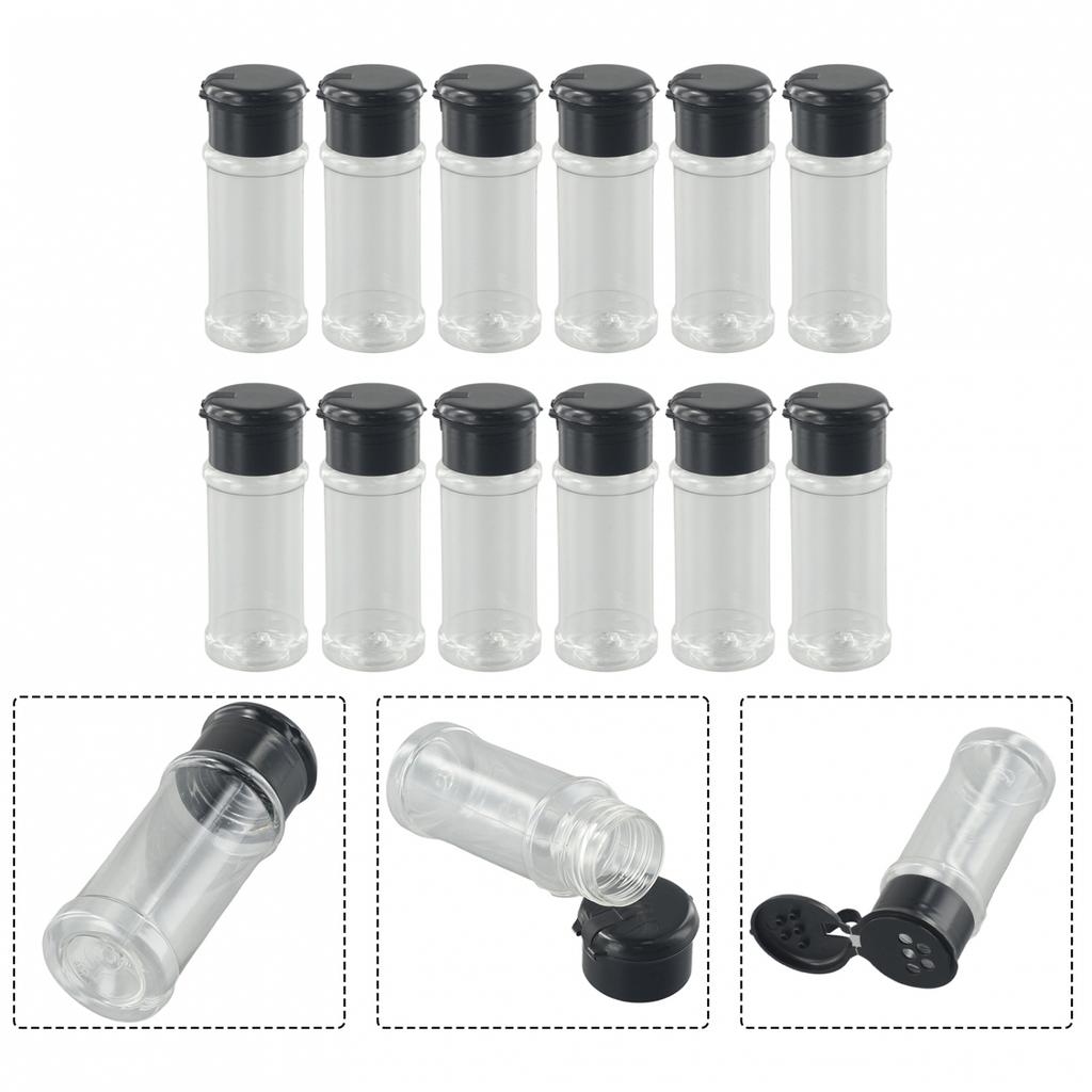 Salt Pepper Container Bottle Container Holder Black Restaurant Kitchen
