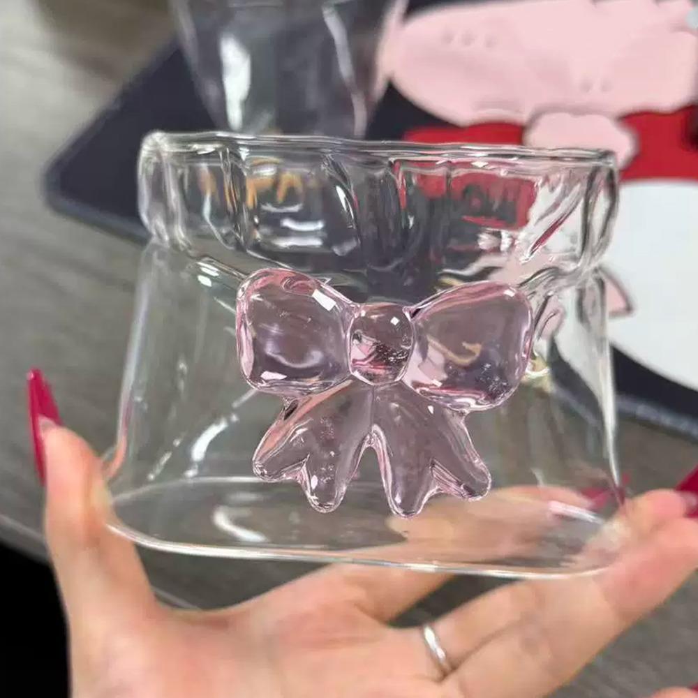 Transparent Cloth Bag Shaped Mug Heat-Resistant Espresso Cup Tea Cup Milk Glass Cup  Afternoon Tea