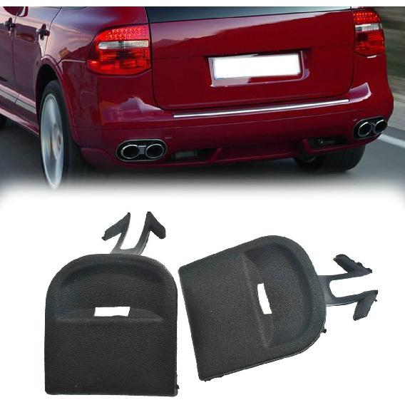 1Pair Front Bumper Left & Right Side Tow Hook Cover Cap Fit for Porsche Cayenne 2008 2009 2010