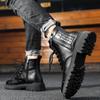 New Arrival Leather Winter Boots Men S Boots 2024 Male Comfortable High Top Walking Shoe Luxury Brand Fashion Motorcycle Boots