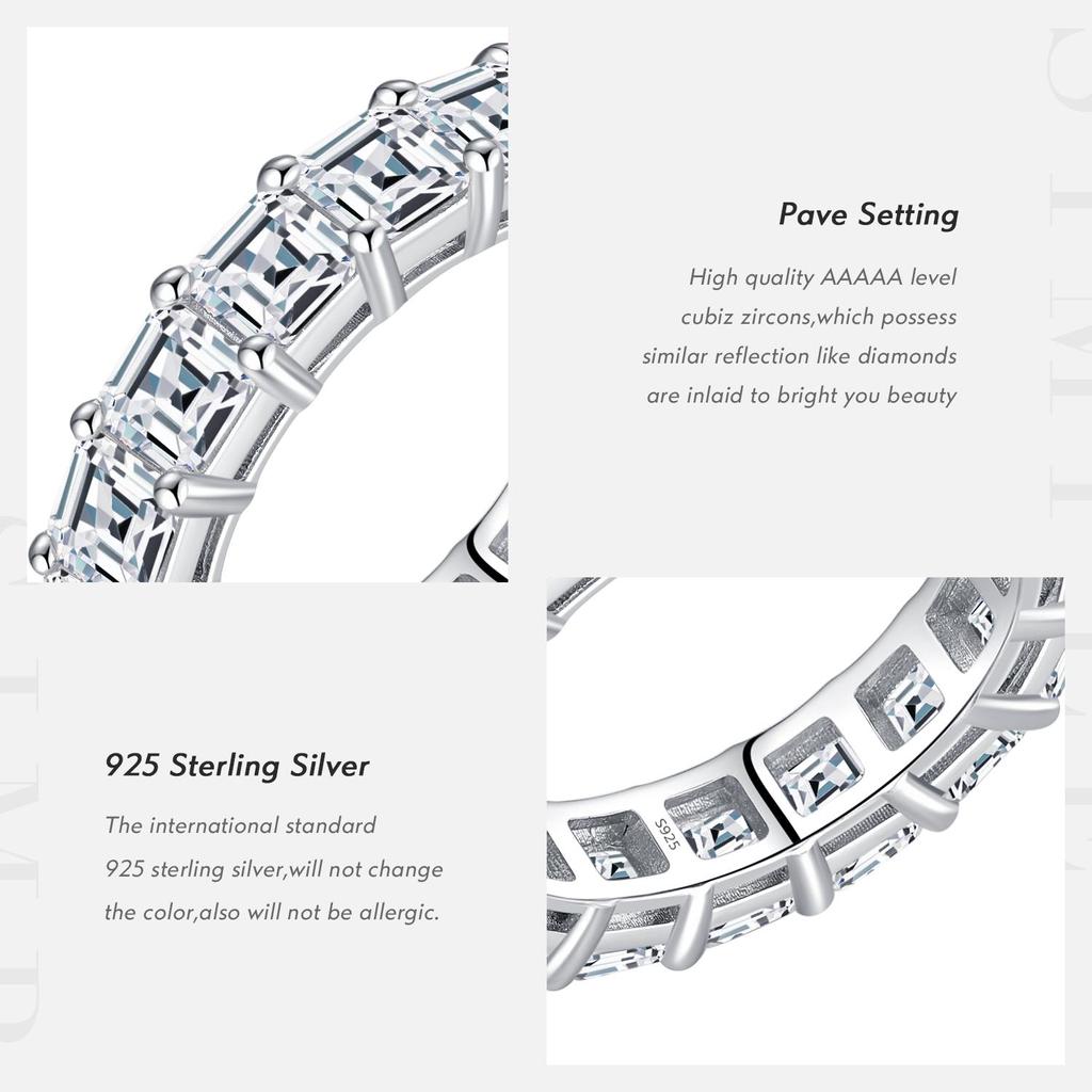 Модиан, стерлинговое серебро 925 пробы, роскошное изумрудное кольцо с квадратным сверкающим цирконием, обручальное кольцо для женщин, ювелирные изделия на годовщину, подарки