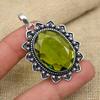 Зеленый перидот драгоценный камень стерлингового серебра 925 пробы ручной работы уникальный женский ювелирный кулон